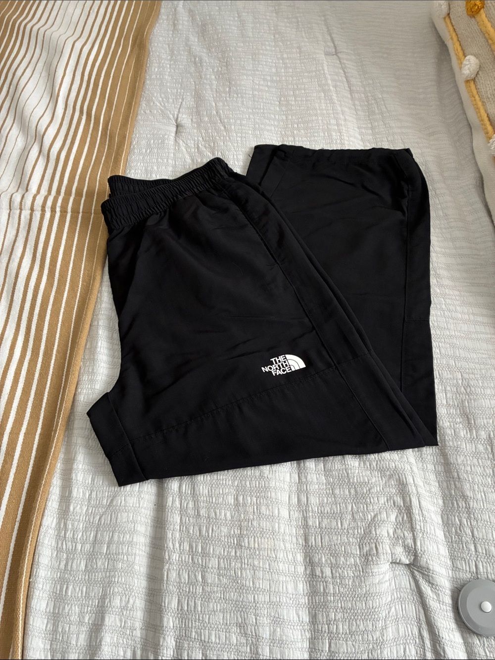 The North Face Black Athletic Track Pants with Logo